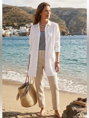 Weekend MaxMara white cotton long shirt tunic or mini dress